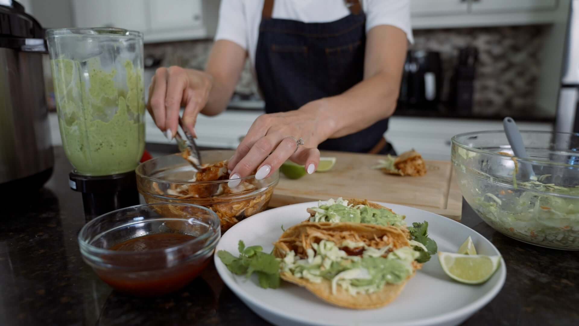 US MasterChef Kitchenware KELSEY'S BBQ CAJUN CHICKEN TACOS RECIPE