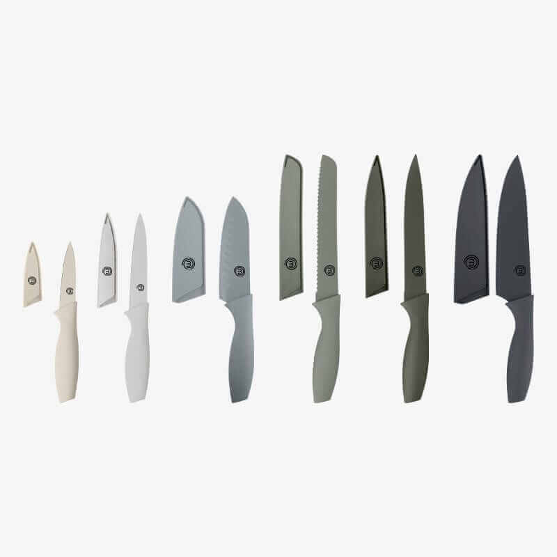 US MasterChef Logo Knives 6pcs - Earth Collection Kitchenware